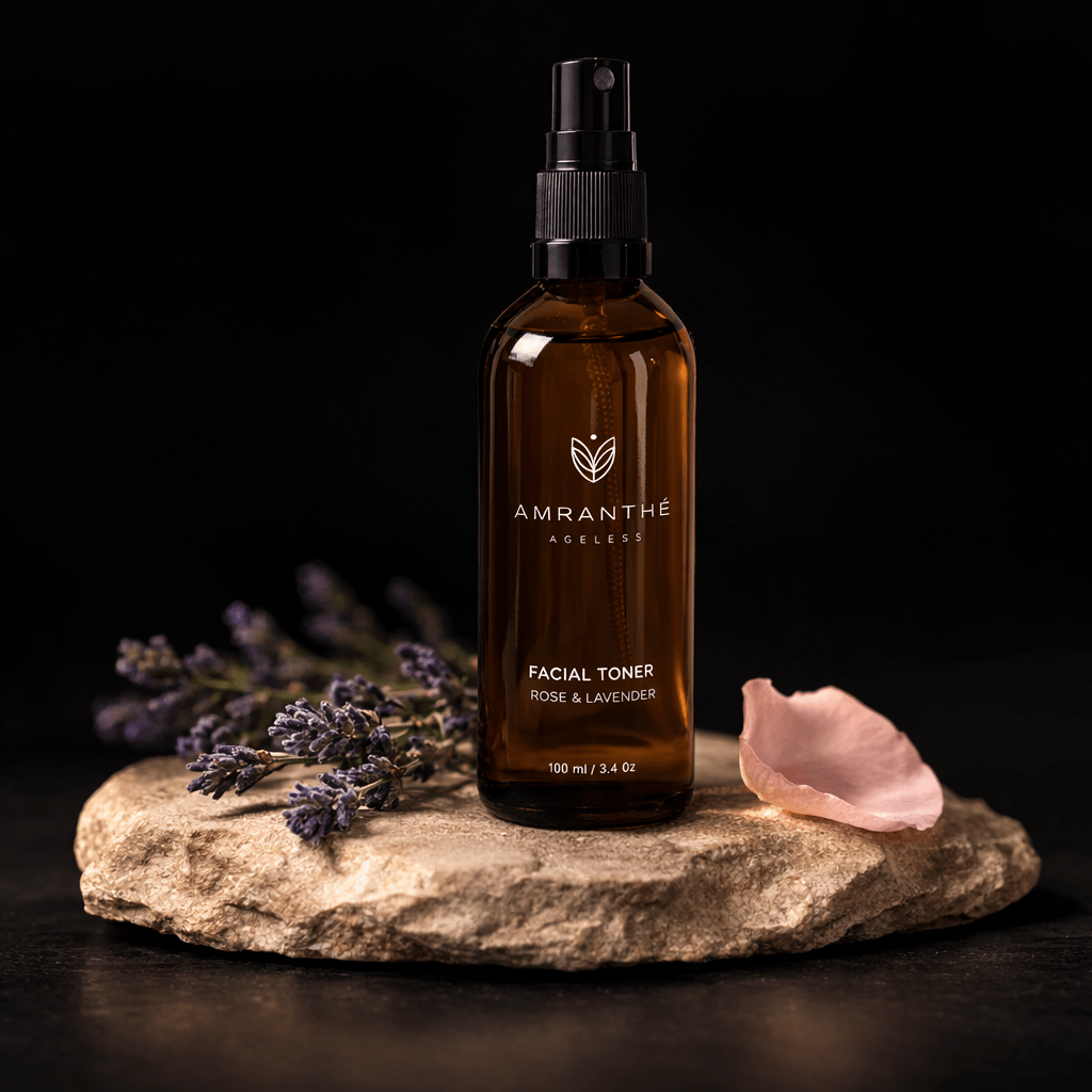 Rose and Lavender Facial Toner, 3.4oz / 100ml - A M R A N T H É