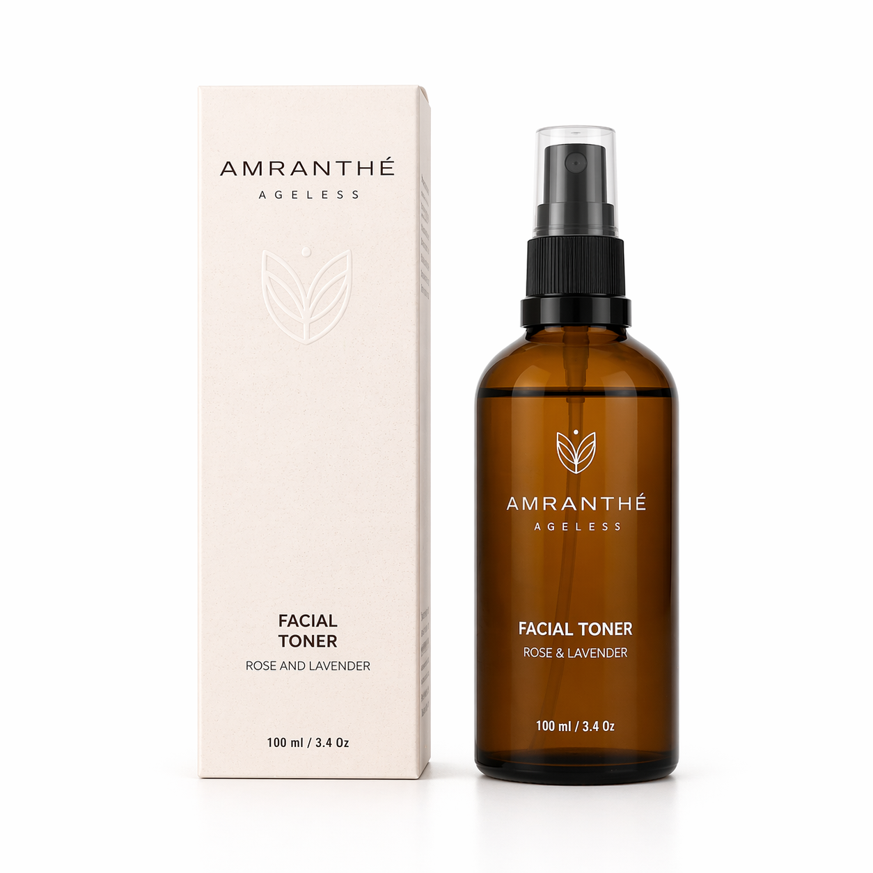 Rose and Lavender Facial Toner, 3.4oz / 100ml