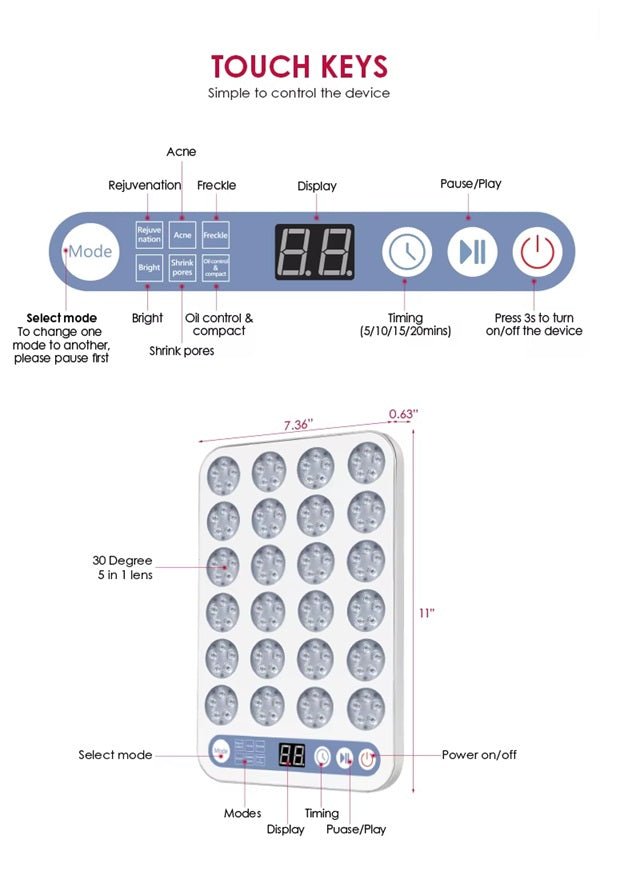 Portable Red Light Therapy Panel - A M R A N T H É